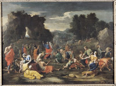 La recolección del maná, c.1637-9 de Nicolas Poussin